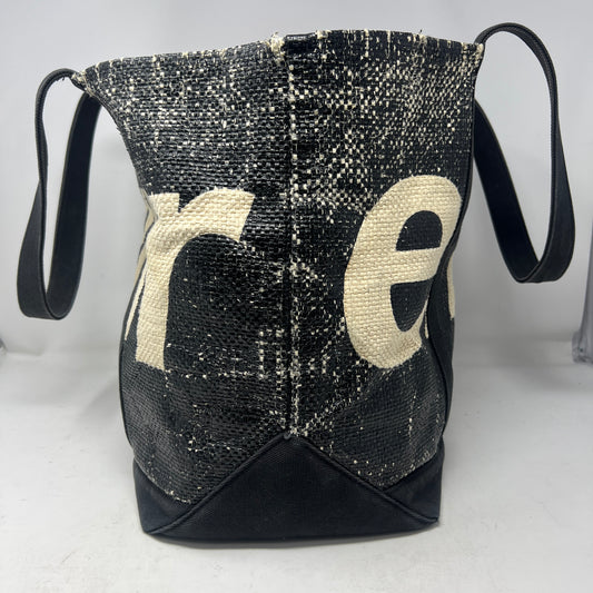 Supreme Raffia Tote Black