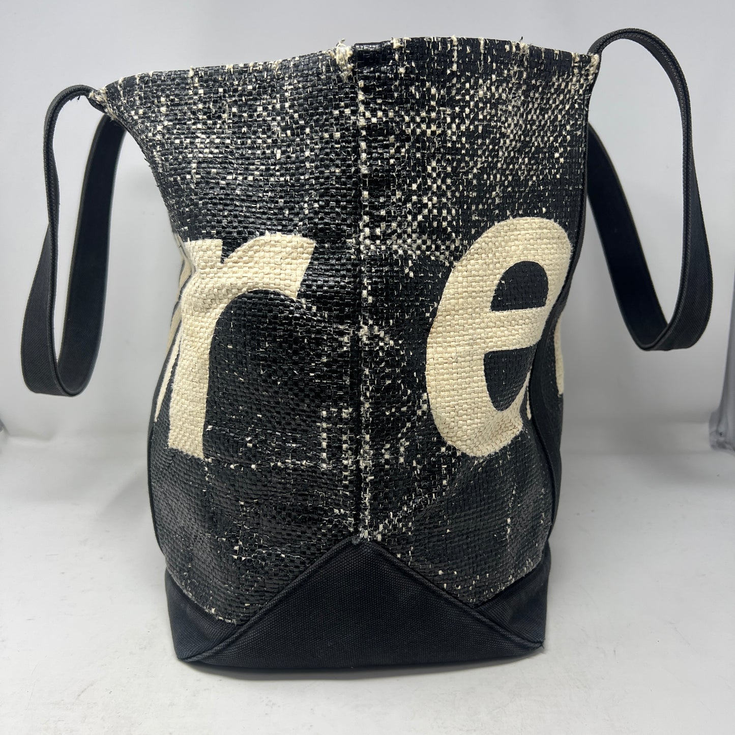 Supreme Raffia Tote Black