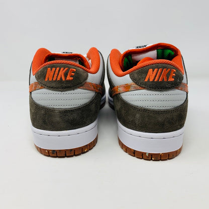 Nike SB Dunk Low Crushed sneaker with crushed velvet upper and orange accents.