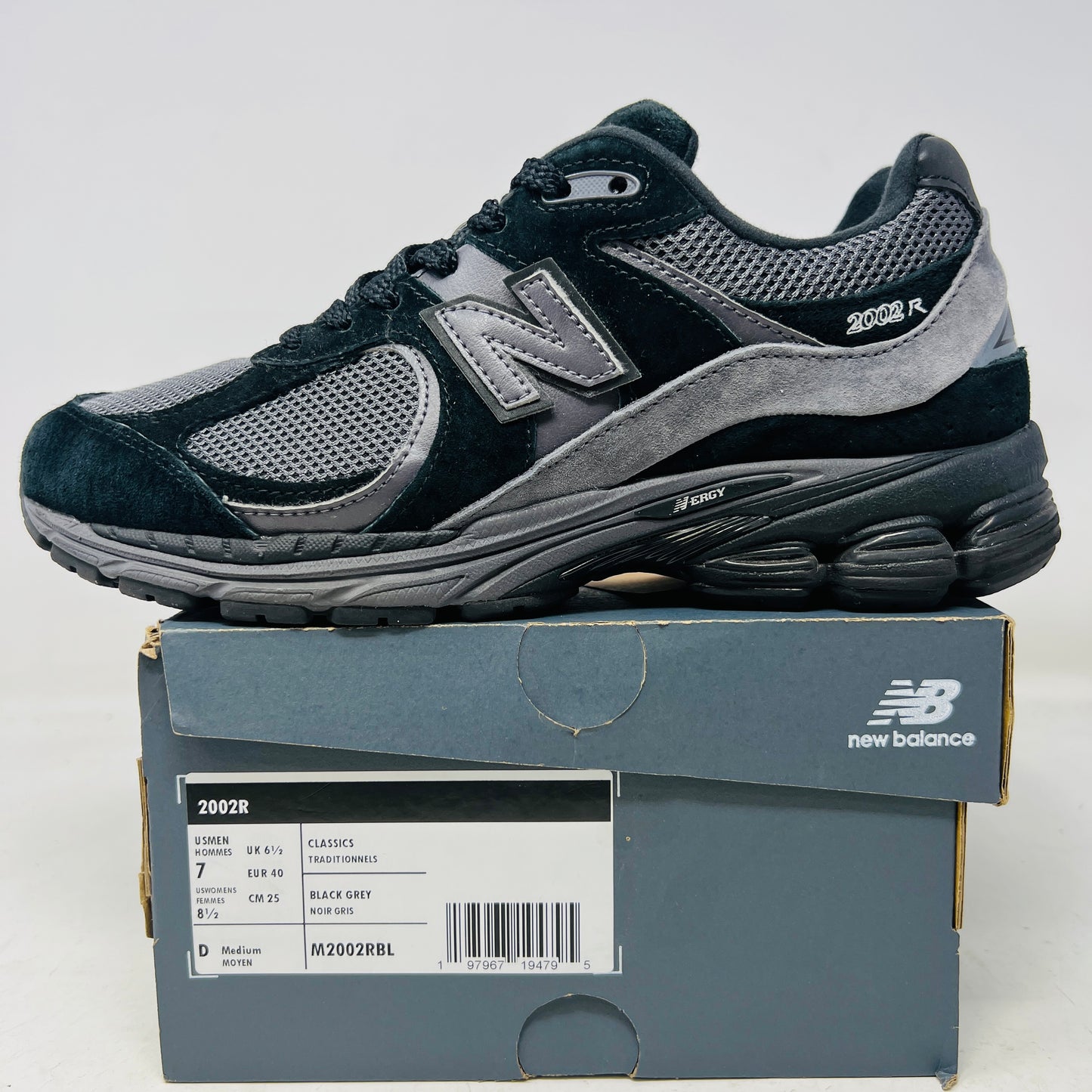 New Balance 2002R Black Dark Grey