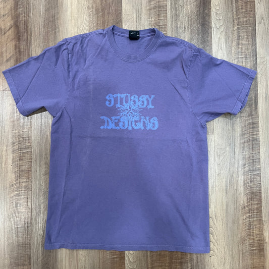 Stussy Wes Palms Tee Pigment Dyed Grape