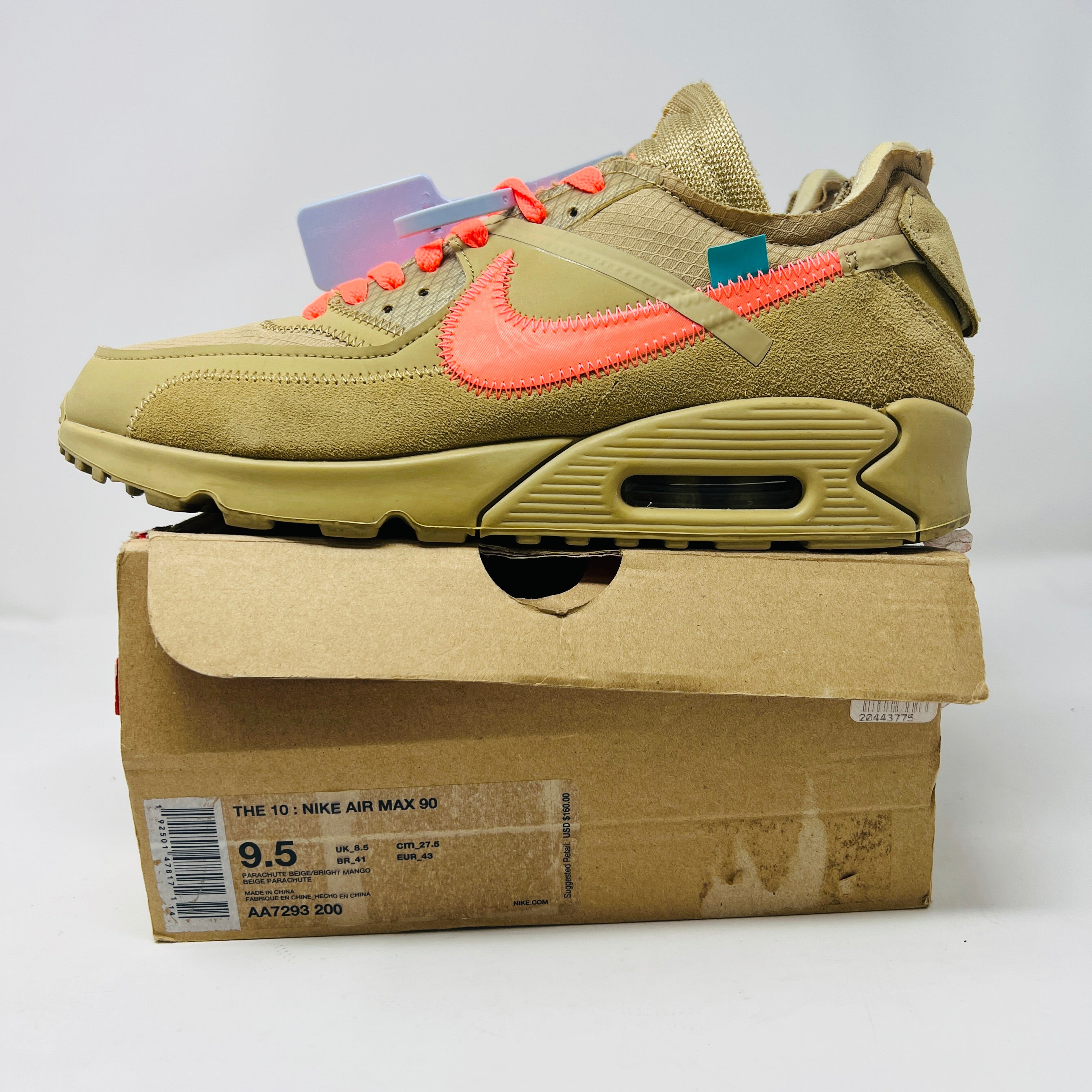 スニーカー NIKE AIR MAX 90 OFF-WHITE DESERT ORE Off-White x Nike Air Max 90 Desert Ore — Kick Game