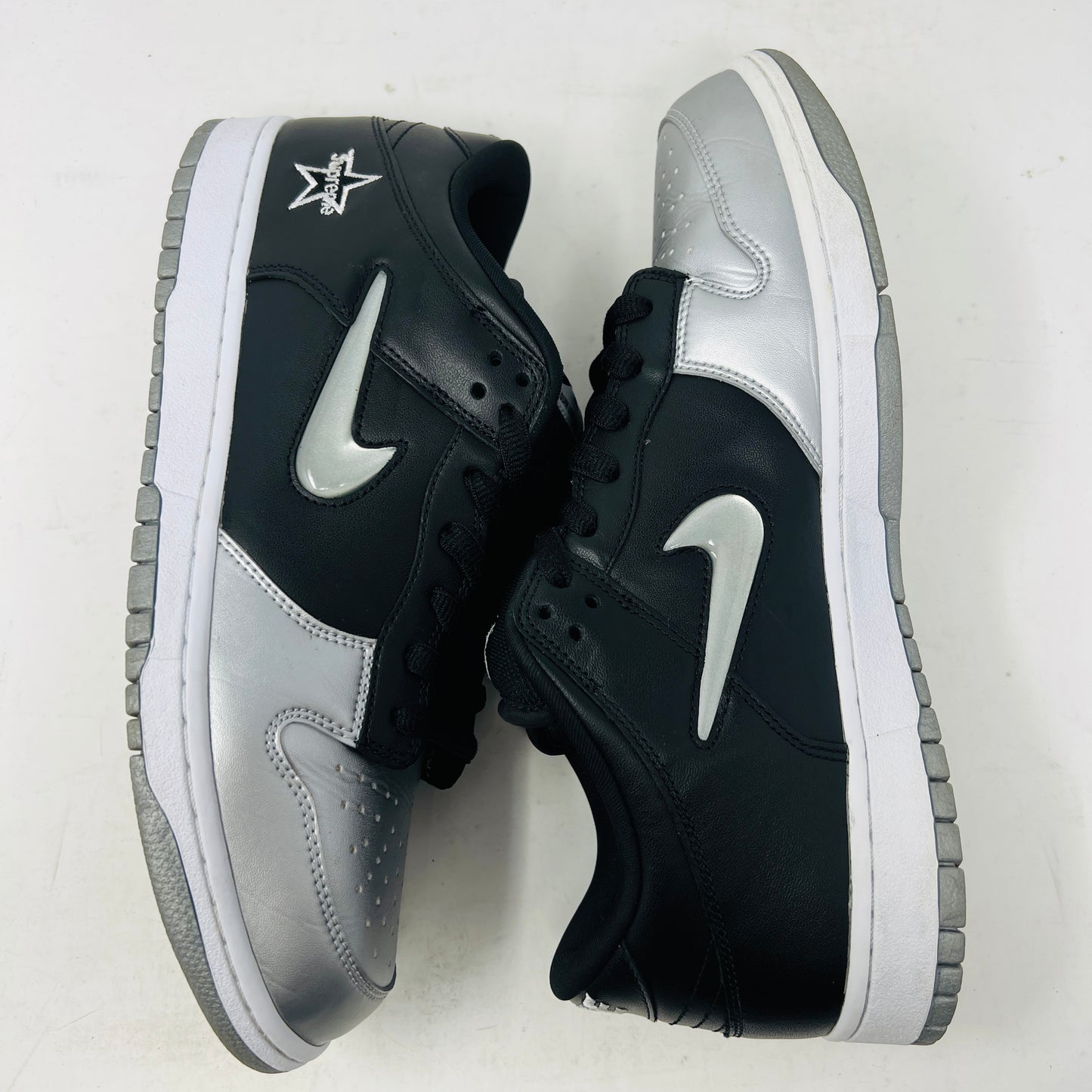 Nike SB Dunk Low Supreme Jewel Swoosh Silver