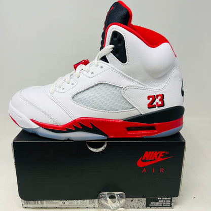 Jordan 5 Retro Fire Red Black Tongue (2025)